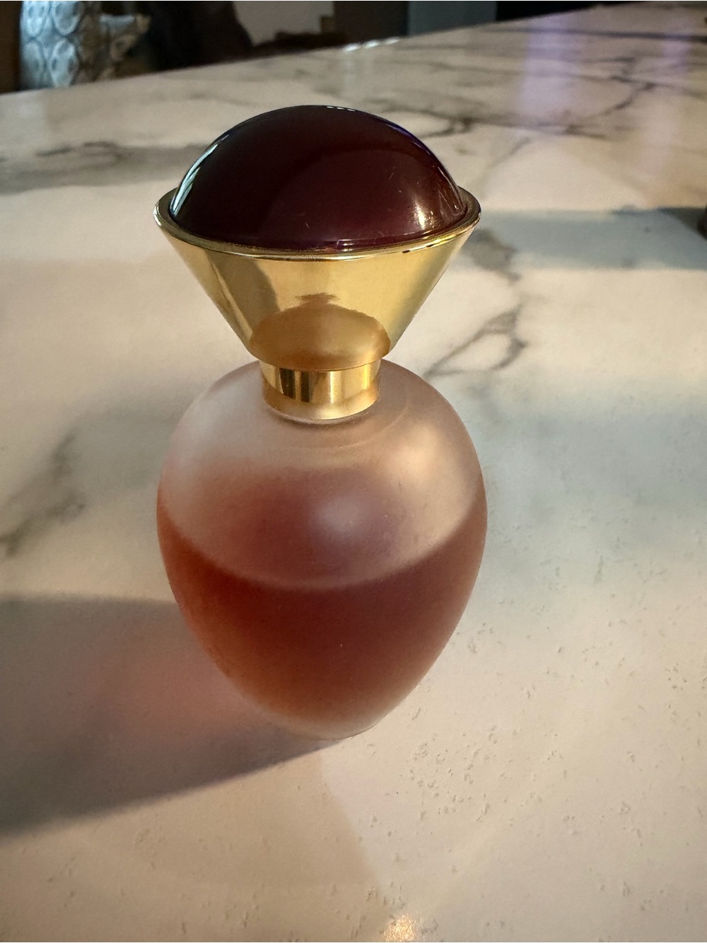 Avon vintage 1998 Rare Rubies Frosted Bottle with Gold Label